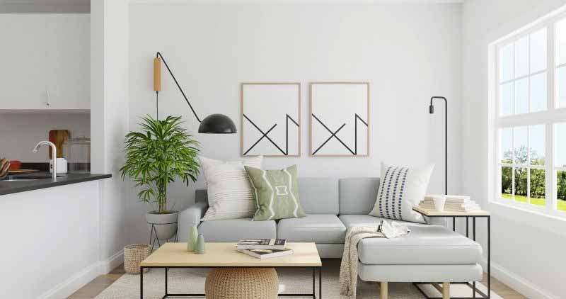 Small living room with minimal touch